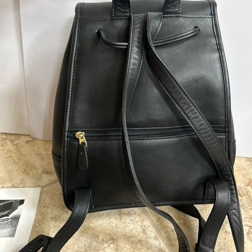 Coach Black 9791 daypack vintage   Leather Backpack - Picture 3 of 8